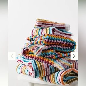 Anthropologie Rainbow Hand Towels